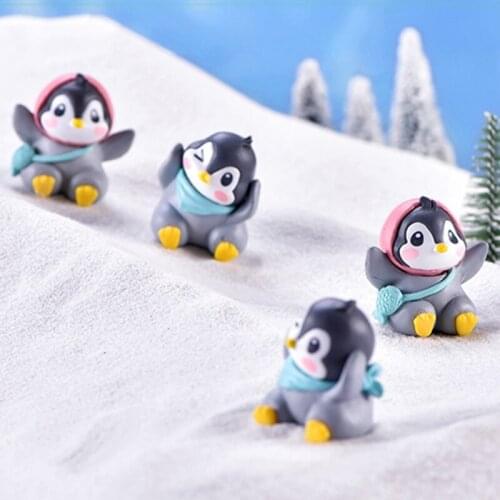 1PCS Available Realistic Aquarium Boutique Supplies Educational Interactive Baby Bathtub Toy Penguin Model D5QA