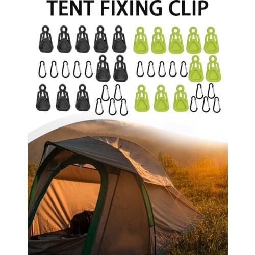 10 Pcs Heavy Duty Tent Clip Wind Rope Clip Awning Pull Point Clip Camping Tent Hook Wind Rope Barb Clip Camping Tent Accessories