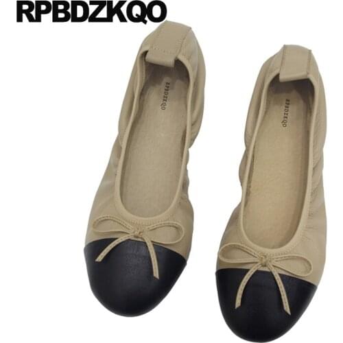 Ladies bow shoes large size women maternity 2018 foldable ballet flats china round toe chinese ballerina cute designer slip on