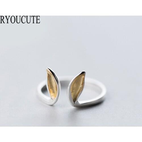 New Silver Color Rabbit Ear Rings for Women Adjustable Size Rings Fashion Wedding Jewelry