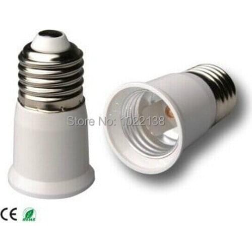 100pcs/lot E27 to E27 Extension Converter Socket Adapter Led Halogen CFL light bulb lamp E27-E27 Lamp holder base adapter 63mm