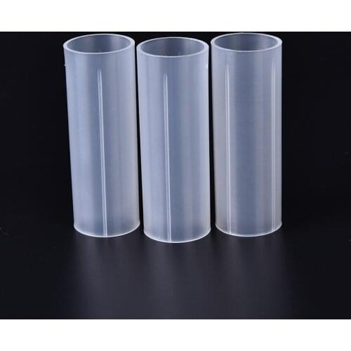 3Pieces Clear 18650 Battery Tube Holder Plastic Case Adaptor For Flashlight Torch Lamp