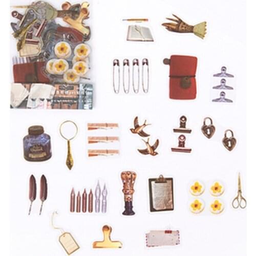 40 pcs /Pack Stationery House Accessories PVC Diary Notebook Stickers DIY Decorative Sealing Paste