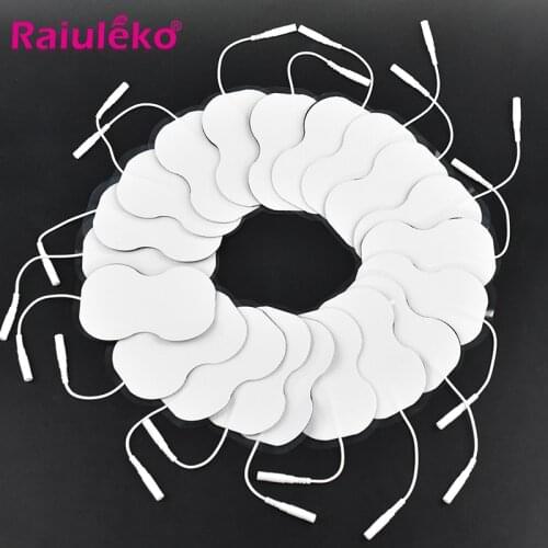 50PCS Gourd Type 8.9*5.5cm TENS EMS Electrode Pads Non-woven Fabric for Electronic Body Slimming Massager for 2mm Electrode Line