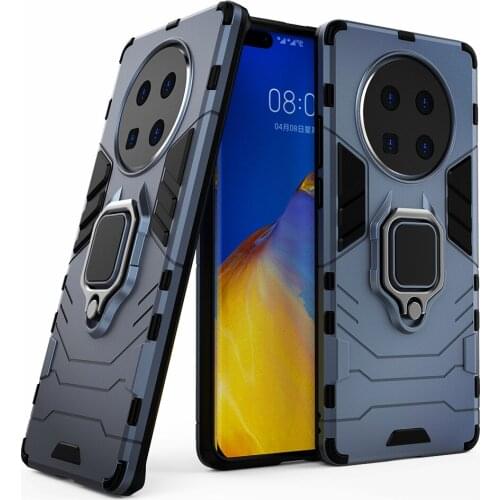 For Huawei Mate 40 Pro Plus Case Ring Stand Bumper Silicone + PC Phone Back Cover for Huawei Mate 40 Pro+ MATE40 40PRO Coque