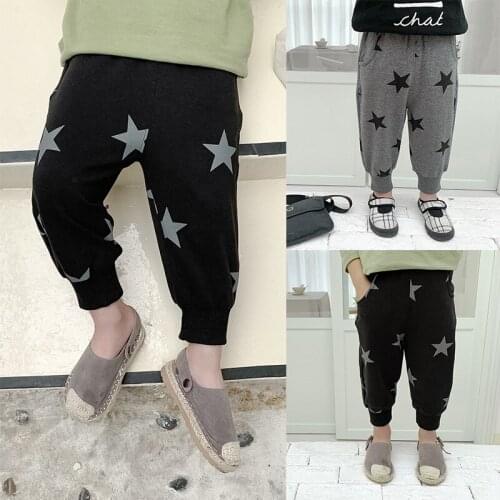 Childrens Clothing Baby Boys Pants 2019 Autumn New Boys Star Print Casual Pants Toddler Trousers Baby Clothes Kids Sport Pants