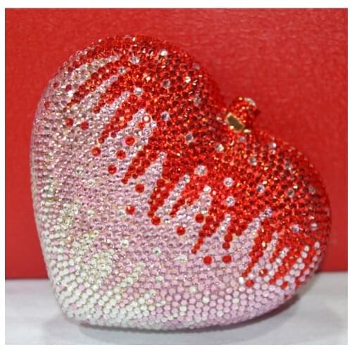 Champagne Multicolored Crystal Designer Clutch Bags High Quality Women Gemstone Clutches Handbags Wedding Bridal Messenger Purse