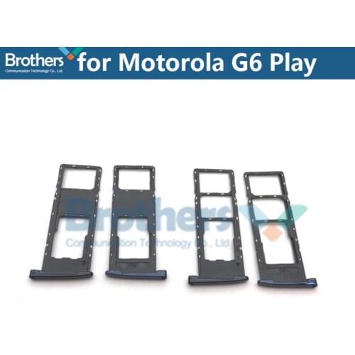 SIM Card Tray for Motorola Moto G6 Play Dual SIM Card Slot Holder for Motorola G6 Play Single Micro SD Card Slot Tray 1pcs Black