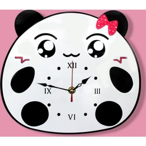 Cartoon Creative Acrylic Wall Clocks for Kids Child Study Bed Room Silent Movement Battery Powered Watches Home Decorative Clock
