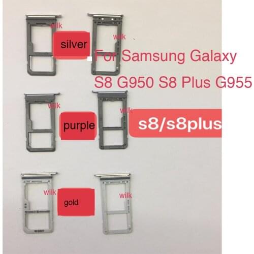 NEW Sim Card Holder Slot Micro SD Tray For Samsung Galaxy S8 G950 S8 Plus G955 Replacement Adapters