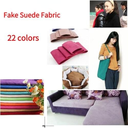 50x150cm Solid Color Fake Suede Fabric Faux Suede Fleece Chicken Fleece Fabric DIY Sewing Textile Fashion Material