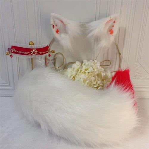 MMGG new Gumiho Blood Totems Fox Ears Hair hoop Beast wolves neko atyle headwear custom made hairpin for girl women