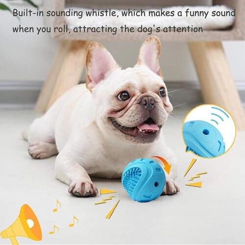 Durable Pet Bite Ball Nontoxic Squeaky Dog Chew Toys Rubber Bouncy Ball For Small Medium Large Dog Teeth Cleaning Pet Supplies