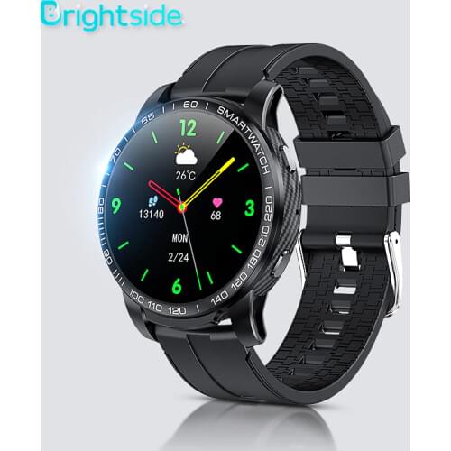Brightside F7 2021 NEW Smart Watch Men Bluetooth 5.0 Sports Heart Rate Monitor Dial Calls Round Smartwatch Man for Android & IOS