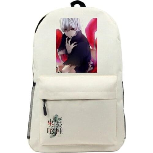 Unisex Anime Cartoon Tokyo Ghoul Touka Kirishima Kamishiro Rize Rucksack School Student Backpacks