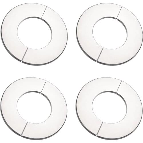 Uxcell 4Pcs Wall Split Flange Stainless Steel Round Escutcheon Plate for 24mm-101mm Dia Pipe