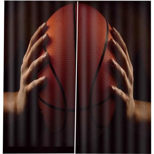 3D Digital Print Blackout Basketball Curtains Bedroom Faux Modern thick Living room Window made Home Decor