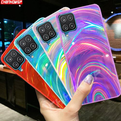 3D Rainbow Mirror Case For Samsung Galaxy A12 A32 A42 A21S A51 A71 A01 A11 A31 A41 M31 S20 FE S21 S30 Plus Ultra Laser TPU Cover