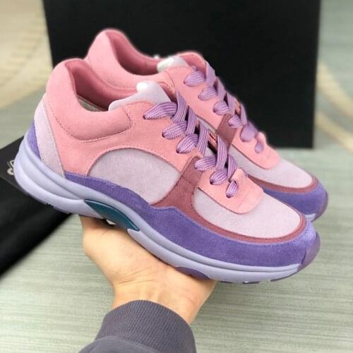 2020 Spring Women Sneakers Platform Mixed Color Lace Up Casual Ladies Shoes Round Toe Luxury Design Zapatos De Mujer