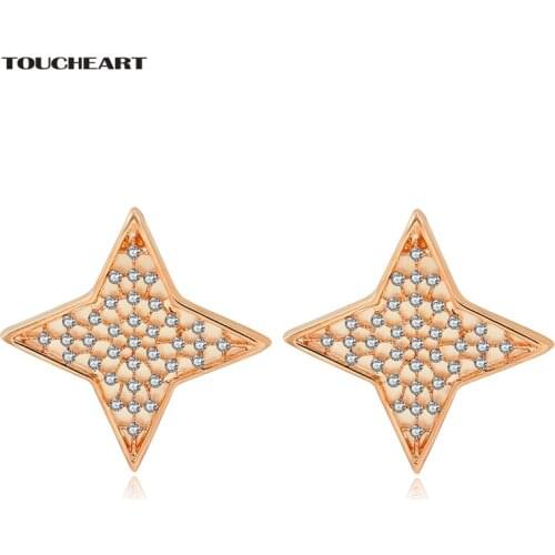 TOUCHEART Gold Dangle Earring For Women Ethnic Gifts 2017 Crystal Star Piercing Hanging Earrings Fashion Jewellery Ser160018
