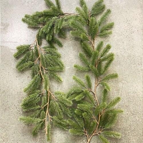 1.8m Artificial Green Pine Tree Cane Christmas Family Party Christmas Decoration Wreath Childrens Ornaments rattan decor
