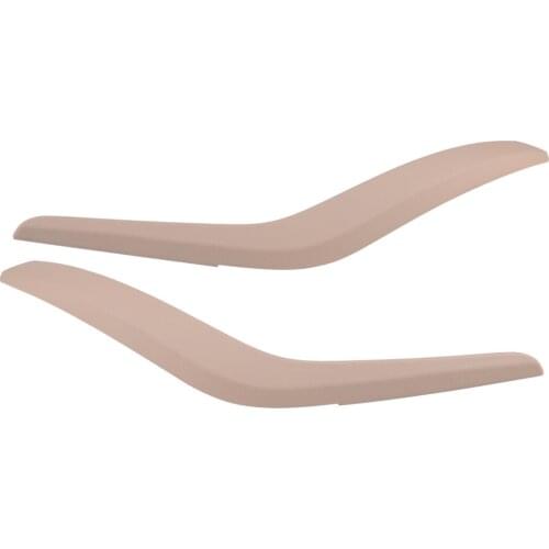 1Pair Plastic Beige Interior Side Door Handle Panel Trim Cover Moulding Fit For BMW X1 E84 2010 2011 2012 2013 2014 2015 2016