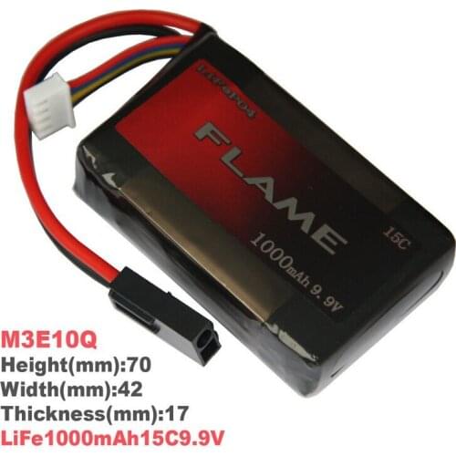 1pcs 100% Orginal Flame 9.9V 1000mAh 15C LiFePO4 Battery For PEQ-15 Box M3E10Q Drop shipping