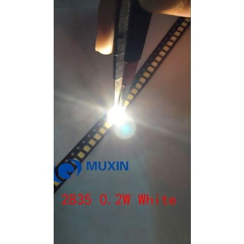 1000pcs/LOT) 2835 White SMD LED 2835 Package (0.2W) Visible LED , Lighting led ,low power / under 0.5W ,PLCC-2