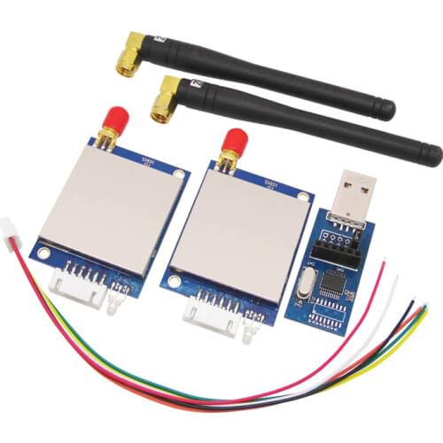 2pcs SV651+Rubber antenna 433mhz 500mW 2km TTL/RS232/RS485 wireless data transceiver rf module kit 433mhz 470mhz 868mhz 915mhz