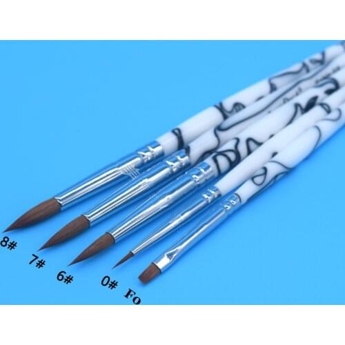 5pcs Dental Lab Porcelain Ceramic Sable Ermine Brush Pen Set Tool Dental Lab Porcelain Applying Pen