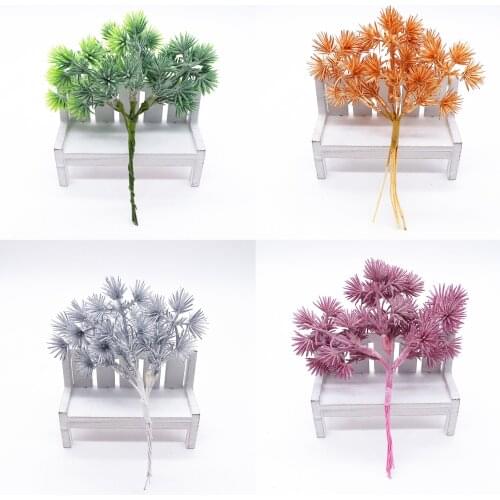 6pcs Artificial Plants Fake Grass Artificial Flowers for Home garland DIY Scrapbooking Wedding Christmas Decoration