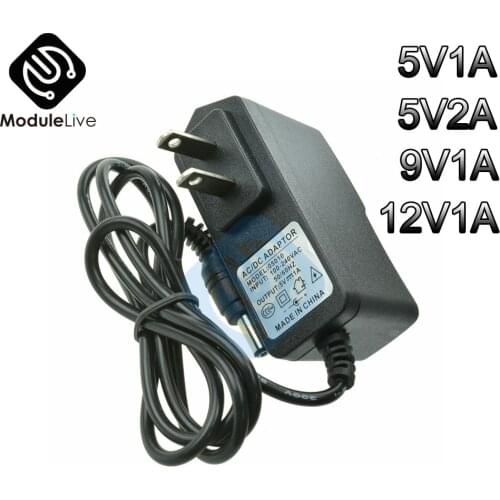 AC 100-240V to DC 12V 9V 5V 1A 2A AC/DC Converter Adapter US Plug Switching Power Supply Converter Adapter 5.5mm x 2.1mm 1M