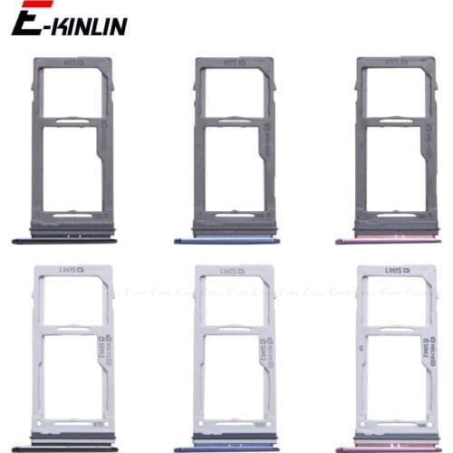 Micro SD / Sim Card Tray Socket Adapter For Samsung Galaxy S9 Plus G960 G965 Connector Holder Slot Reader Container Parts
