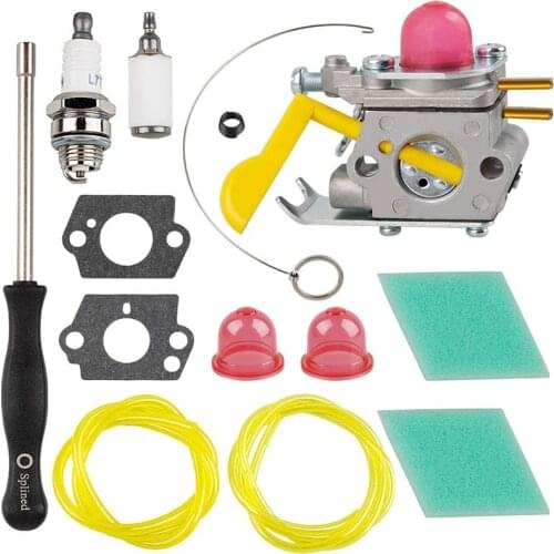 AU04 -C1U-W24 545081808 Carburetor AC04122 Fuel Line Kit for Poulan Featherlite Weed Eater FL20 String Trimmer Brushcutter