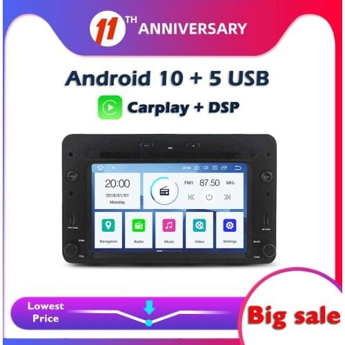 Carplay DSP IPS PX6 Android 10 4GB +64GB Car DVD Player GPS RDS RADIO Bluetooth Wifi For Alfa Romeo Brera 159 Sportwagon Spider