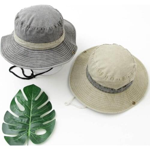 Free shipping High Quality Bucket Hat Unisex Washing Cotton Fishing Outdoor Sun Cap Hunting Visor Floppy Chapeau two ways towear