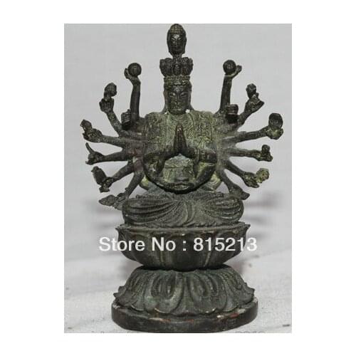 Bi00225 Tibet Tibetan Buddhism Bronze 18 Hands Maha Cundi Mother Buddha statue