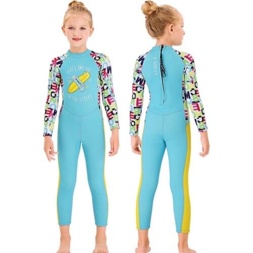 Wetsuit 2.5MM Neoprene Girls Surf Children Rash Guard Swimming Windsurf Kitesurf Scuba Diving Kids Clothes Bathing Suit Swimsuit
