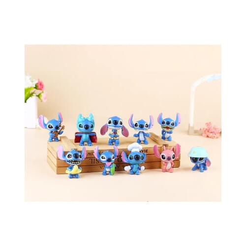 5 Style Stitch Doll Toy Stich Q Scrump Kawaii Action Figures Juguetes Mini Decor Landscape Lilo Doll Collection Toy For Kid Gift