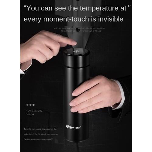 Insulation cup mens portable water cup large-capacity teacup student girl 304 stainless steel pot high-end smart cup