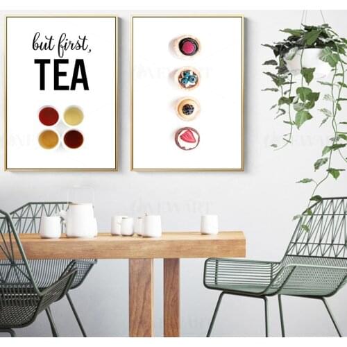 Picture In The Kitchen Minimalist Nordic Quote Canvas Wall Art Home Room Decor Paintings for Interior Frameless Picture