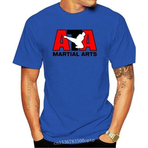 New ATA Taekwondo Martials Arts Men White T-Shirt Size S to 3XL