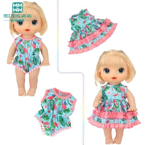 2021 NEW Doll clothes Fashion dresses, swimsuits, tableware for 12 Inch 30CM Toys Crawling Doll accessories