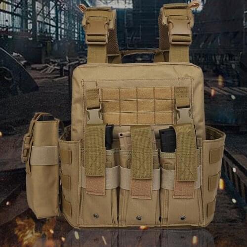 Removable Tactical Vest Heavy Duty Tactical Molle Airsoft Vest Paintball Hungting Combat Soft Vest