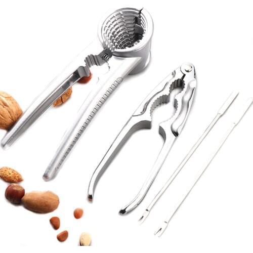 Zinc Alloy Nutcracker Sheller Crack Almond Walnut Pecan Hazelnut Filbert Nut Seafood Cracker Nut Sheller Clip Tool