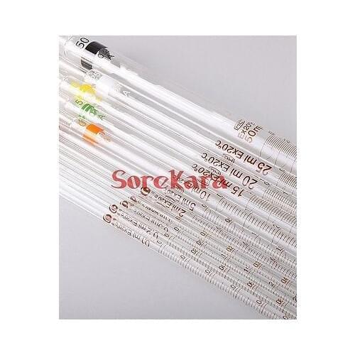 50ml Glass burette Measuring Pipette With coding gand Ring Graduated Dropper Lab Use