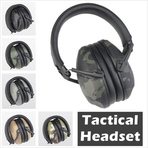Tactical Shooter Noise Reduction Headset IPSC Anti-Noise Earmuff Hearing Protector Foldable earphones for Hunting Shooting