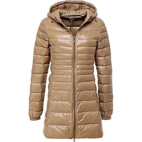 7XL Ultra Light Long White Duck Down Jacket Women Hooded Coat Warm Female Waterproof Parka Womens Down Jackets Plus Coats