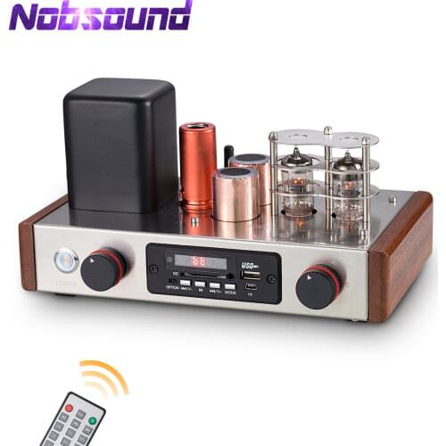 Nobsound HiFi Class A Vacuum Tube Preamp Bluetooth Receiver Home Stereo Audio Pre-Amplifier USB Music Player FM Radio