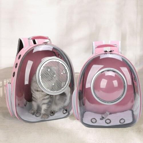 Panoramic transparent pet backpack Go out portable cat bag dog bag car pet space capsule large-capacity backpack